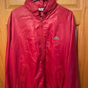 Vintage Izod Lacoste Red Nylon Full Zip Jacket